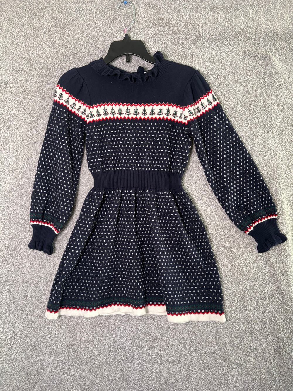 Janie and Jack Girls 8 Fair Isle Christmas Sweater Dress